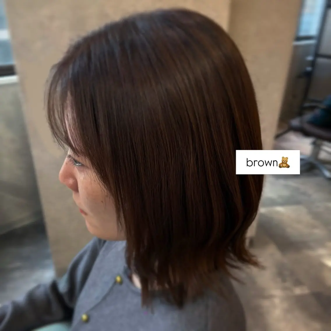 ミディアム カラー ヘアカラー 落合 ちりのヘアスタイル