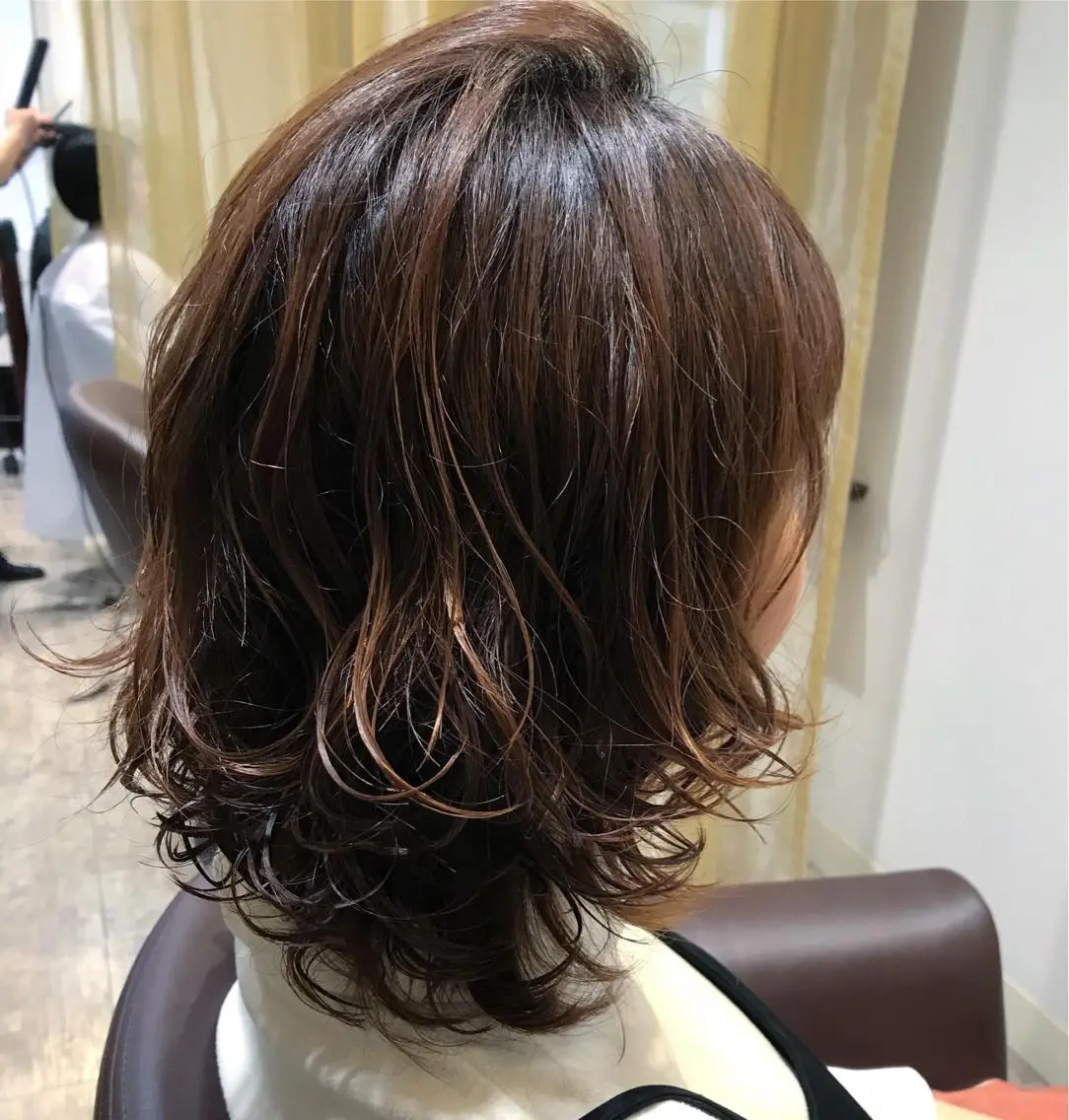 ミディアム カラー パーマ ミディアムパーマ Ayu /あゆのヘアスタイル