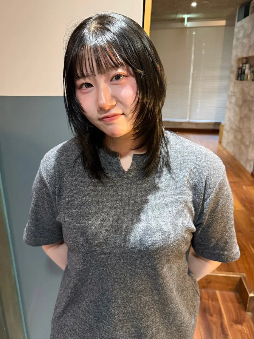 ミディアム カラー パーマ 似合わせカット カット ヘアカラー 縮毛矯正 トリートメント mai / linoah˚✧のヘアスタイル