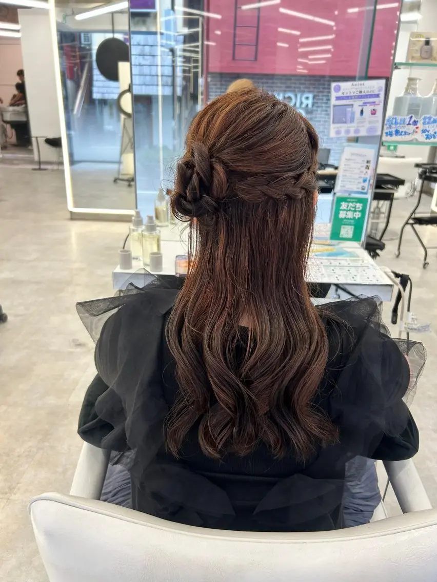 ロング ヘアアレンジ ヘアセット 透明感カラー/ヘアア レンジ/はるか🤍のヘアスタイル