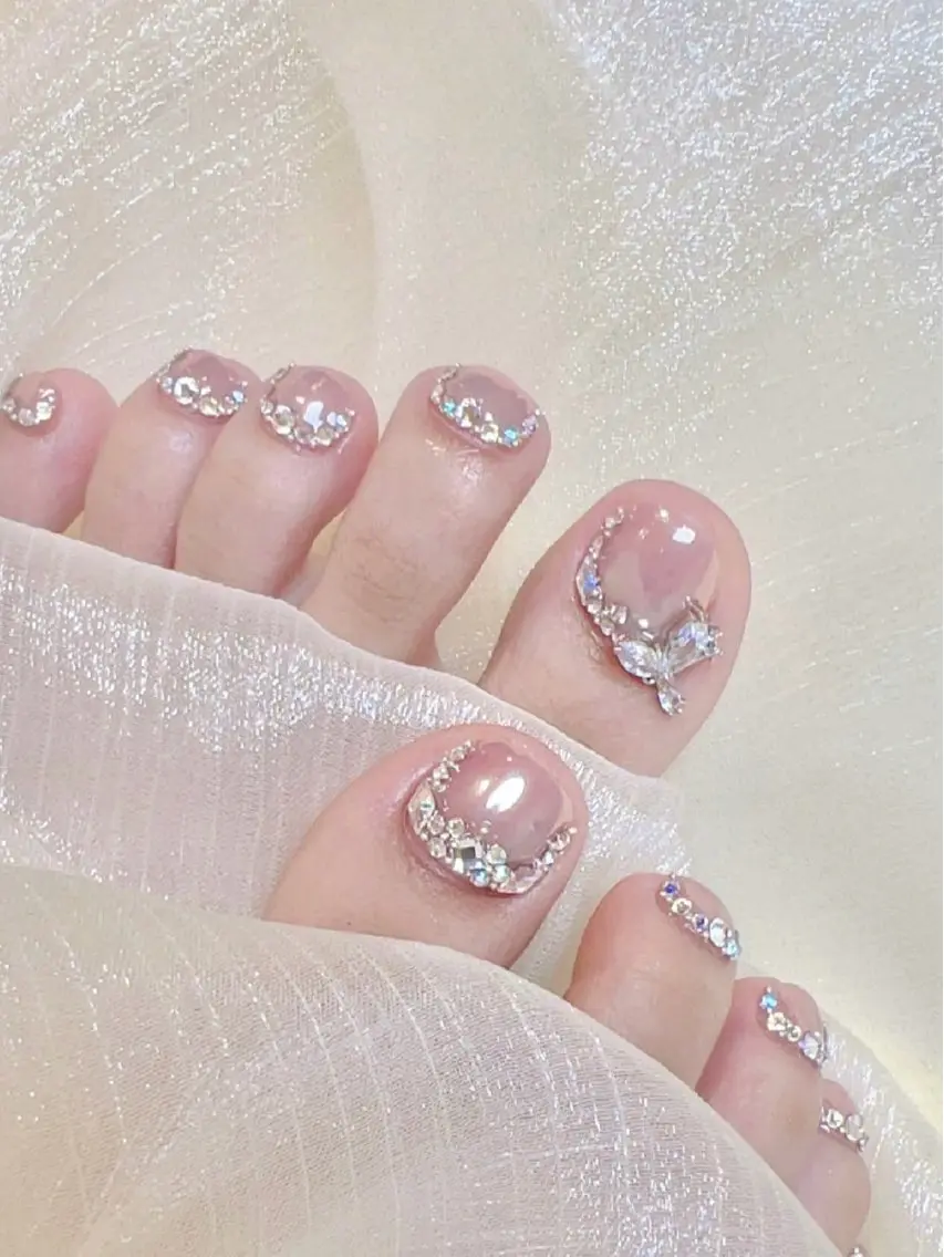 ネイル オーロラネイル フットネイル キラキラネイル BabyYouMi nailのネイルデザイン