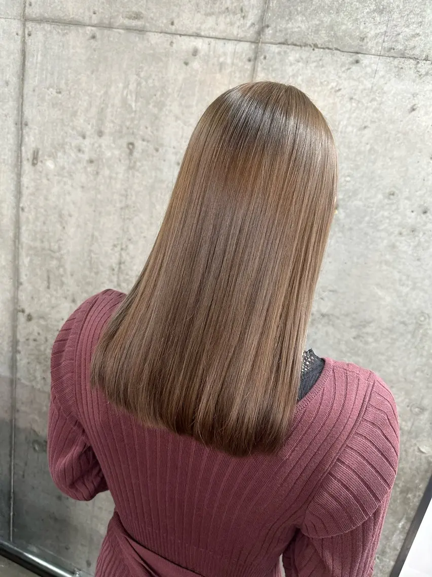 ミディアム ヘアカラー トリートメント 🫧透明感カラー/ エクステ🫧アサミ️のヘアスタイル