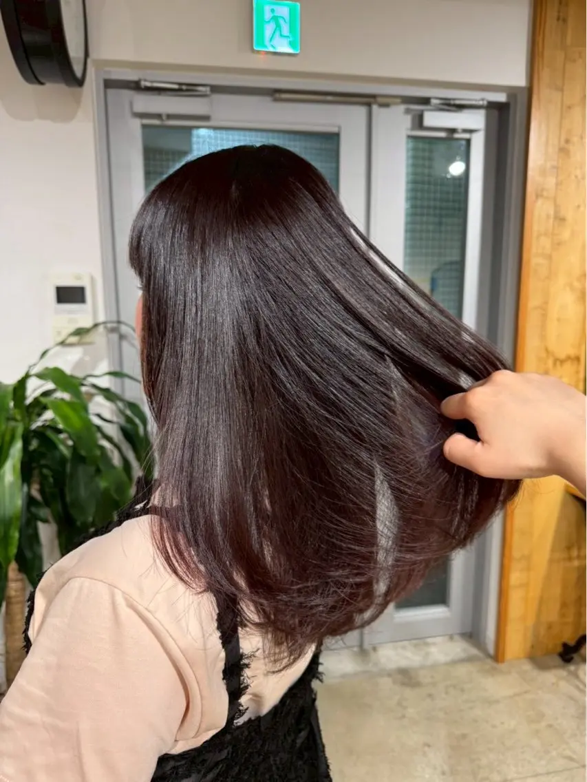 セミロング カラー ラベンダーカラー ピンクカラー カット ヘアカラー トリートメント Rin🎀韓国ヘア/ レイヤー/ケアカラーのヘアスタイル