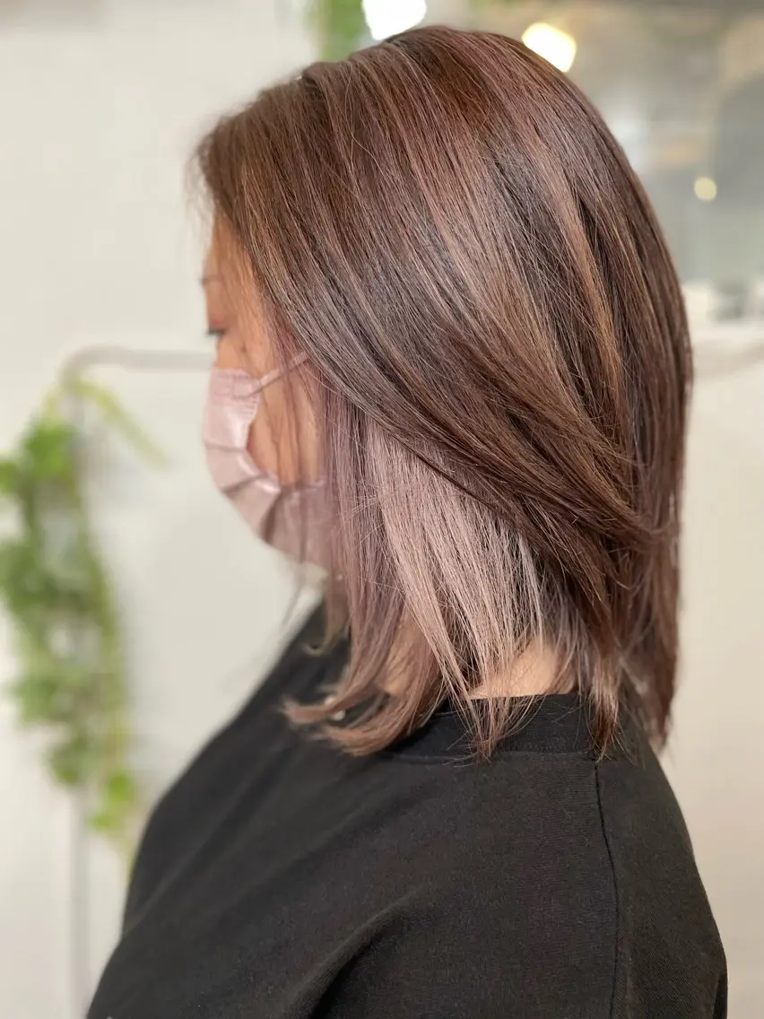 ミディアム カット ヘアカラー 山口 隆城のヘアスタイル