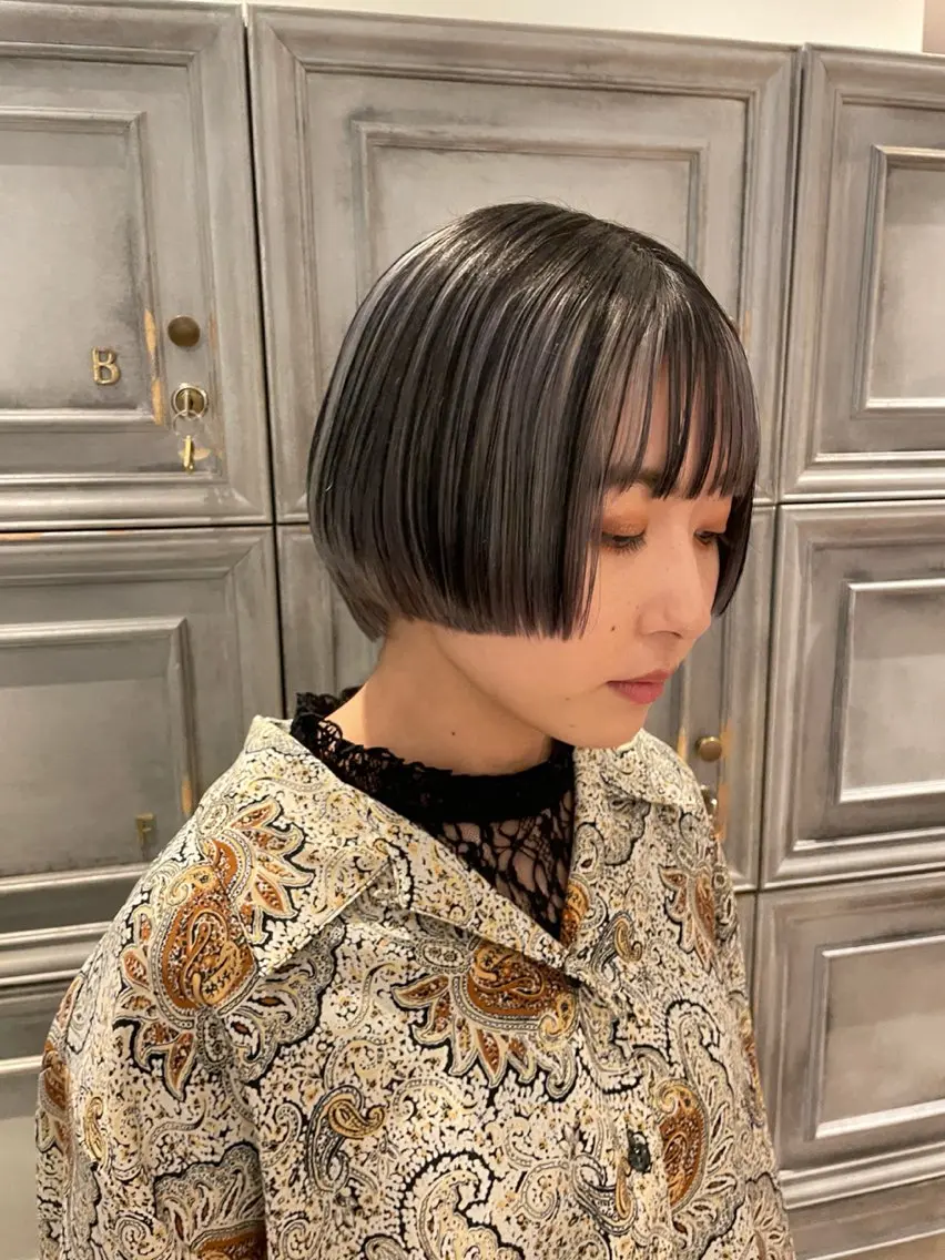 ショート カラー カット ヘアカラー フジヤ サイタのヘアスタイル