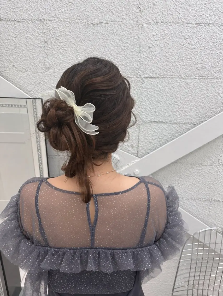 ヘアアレンジ 🎀ゆづき❤️‍🔥 透明感カラー💛のヘアスタイル