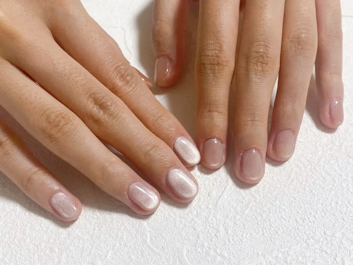 ネイル オーロラネイル フットネイル フレンチネイル ジェルネイル 韓国ネイル ハンドネイル kiki nail たまプラーザのネイルデザイン