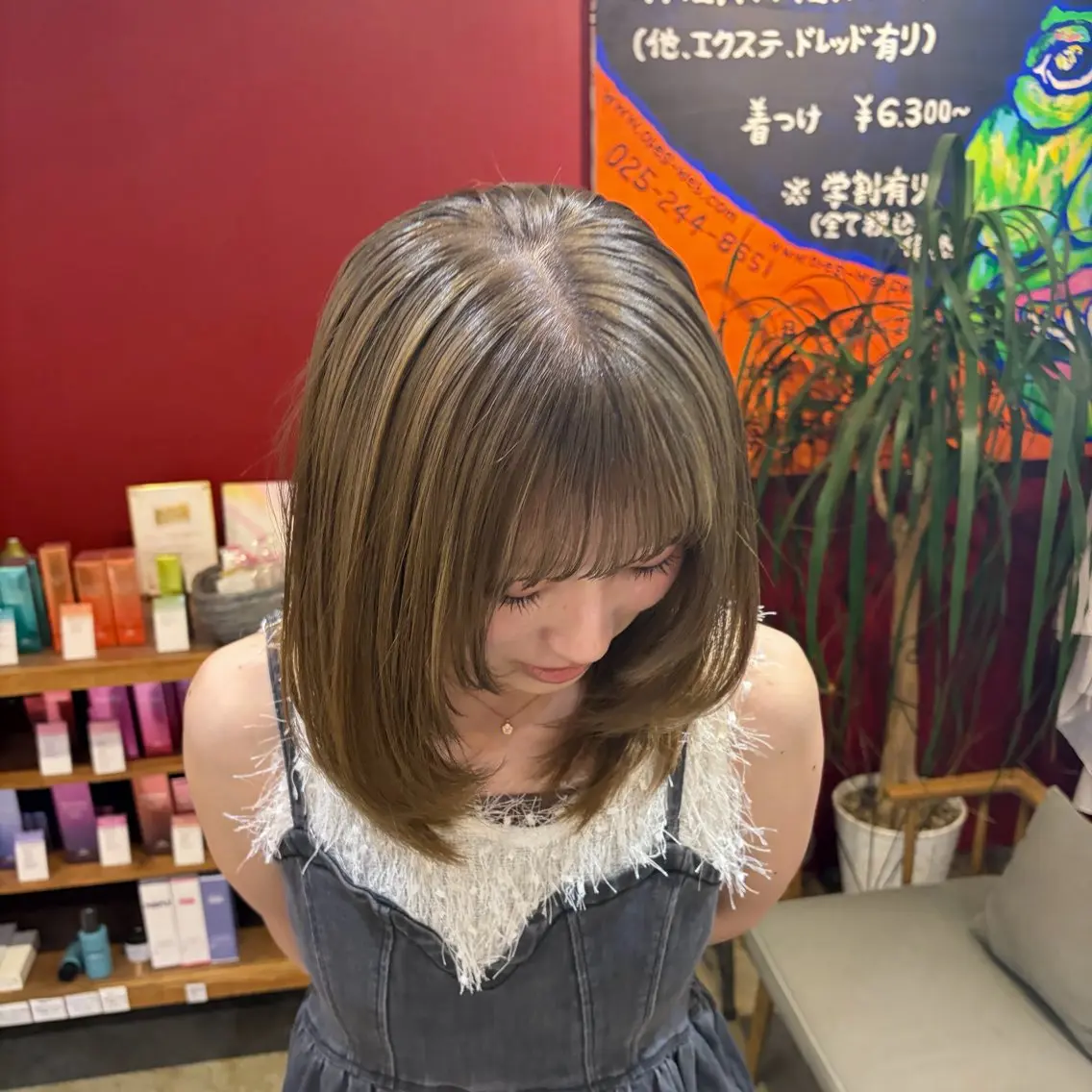 セミロング 美容室はなこ✳︎ むうのヘアスタイル