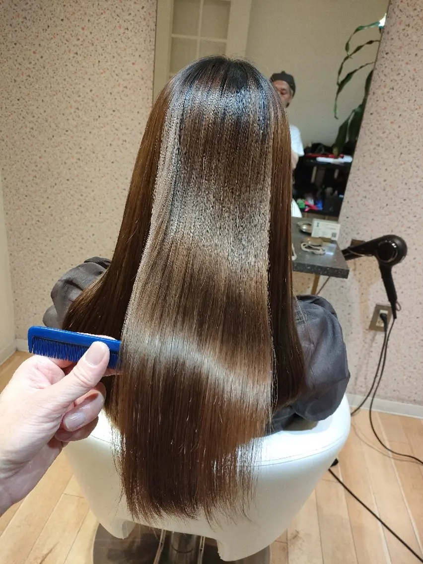 ロング くせ毛 縮毛矯正 自由が丘😺美髪矯正 大野　雅士のヘアスタイル
