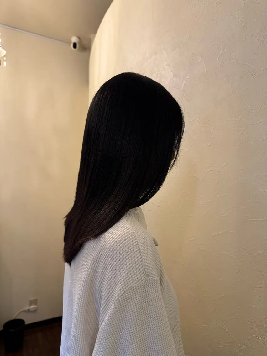セミロング 髪質改善 カット 縮毛矯正 トリートメント 髪質改善🫧 Natsumiのヘアスタイル