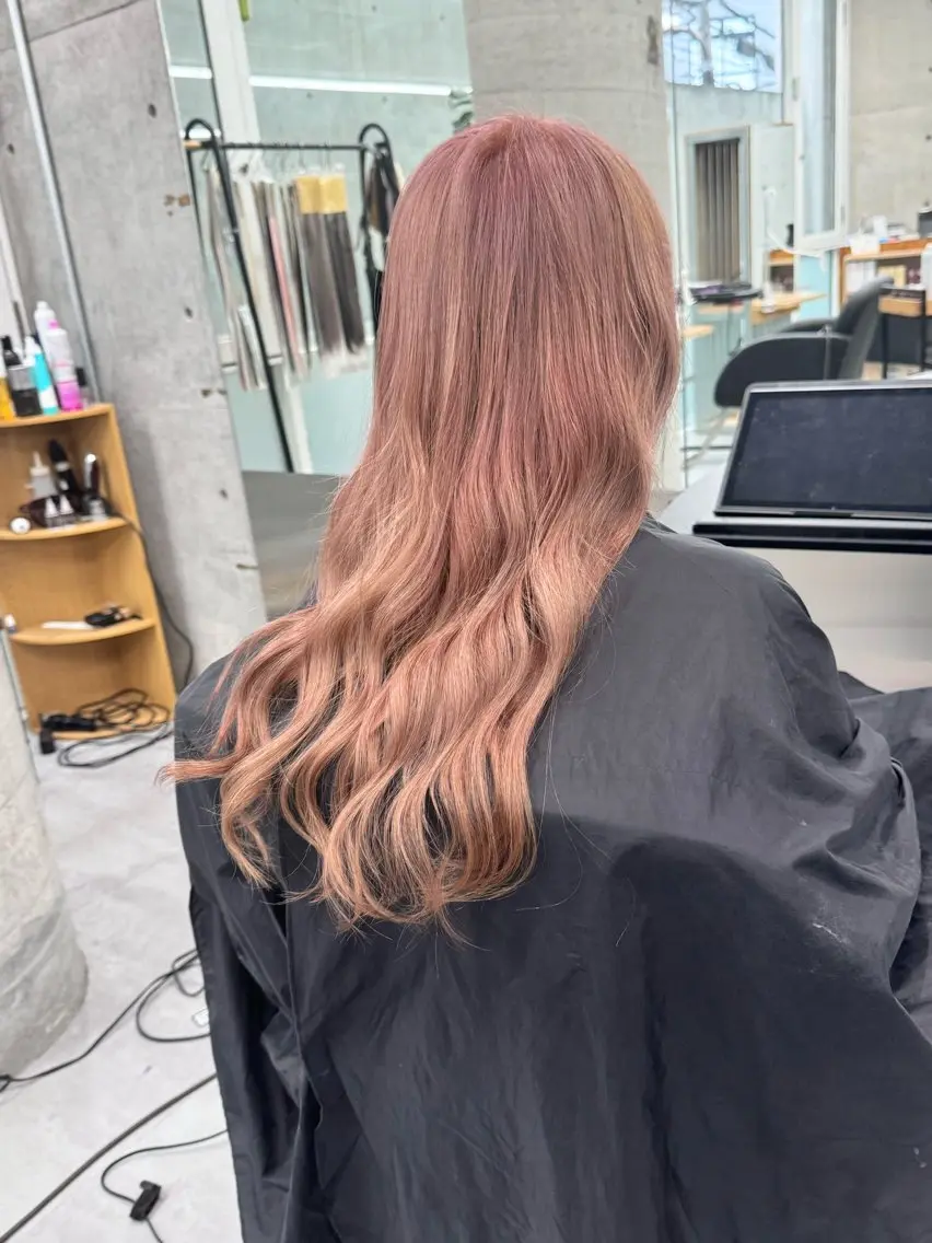 ロング カラー ピンクカラー ヘアカラー トリートメント 艶髪✨ブリーチ職人 yasuのヘアスタイル