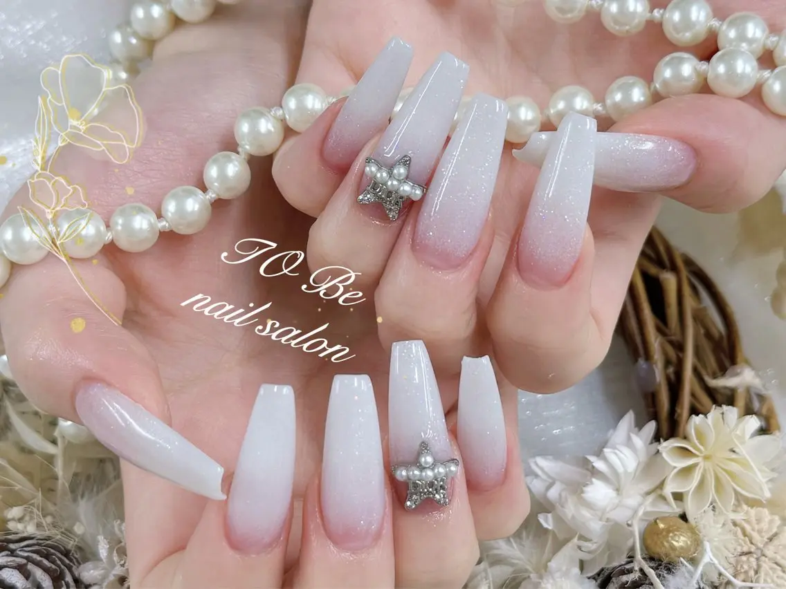 ロング ハンドネイル Nail Salon To Be珈月のネイルデザイン