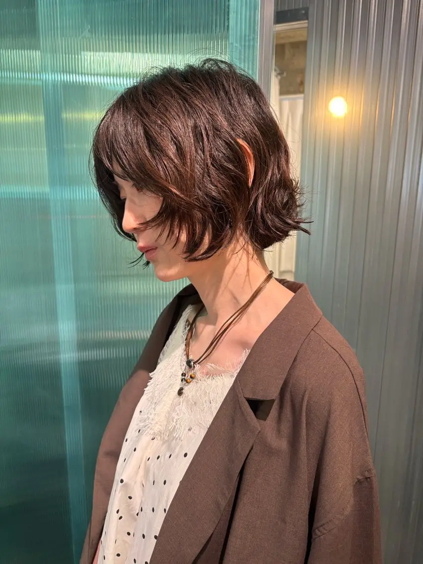 ショート パーマ カット パーマ くまざき　なな /パーマモデル募集中のヘアスタイル
