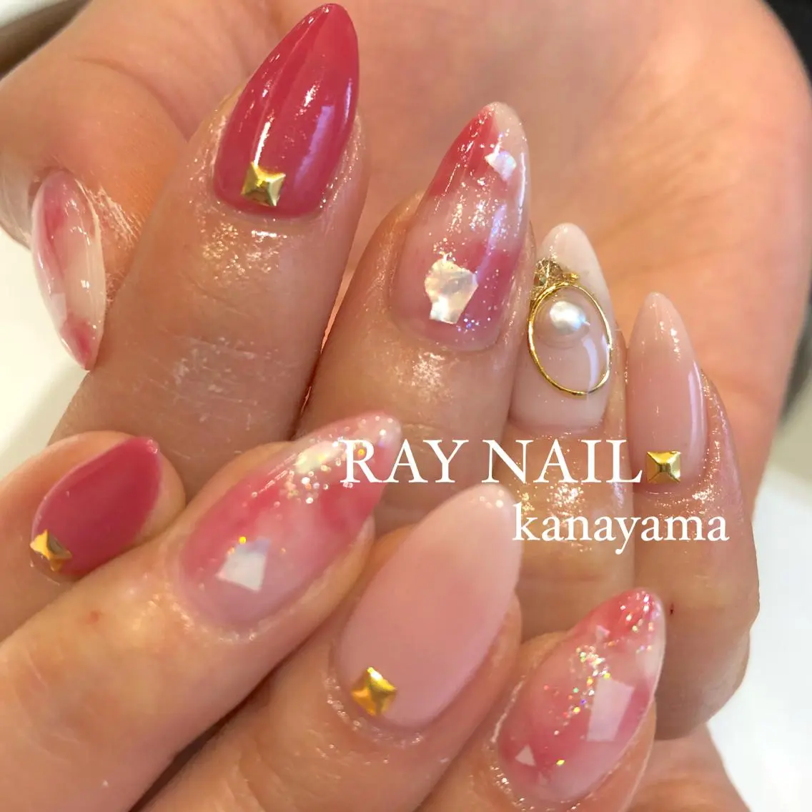 ネイル ニュアンスネイル 春ネイル Arowa 伊田のネイルデザイン
