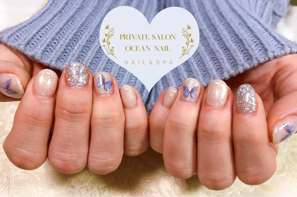 ハンドジェルネイル(他店様ソフトジェルオフあり)★ART2本付き★ストーンも付けれます！の写真