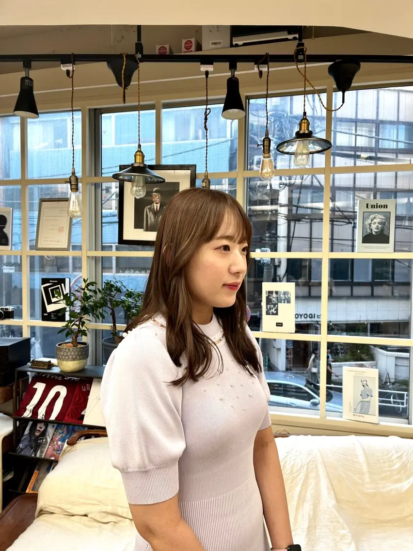 ミディアム カラー りこ 11/4空きありのヘアスタイル