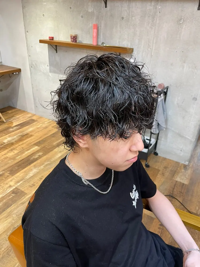 ショート パーマ メンズ カット パーマ トリートメント 🔥メンズ特化パーマ 🦖増田弘明🦖のヘアスタイル