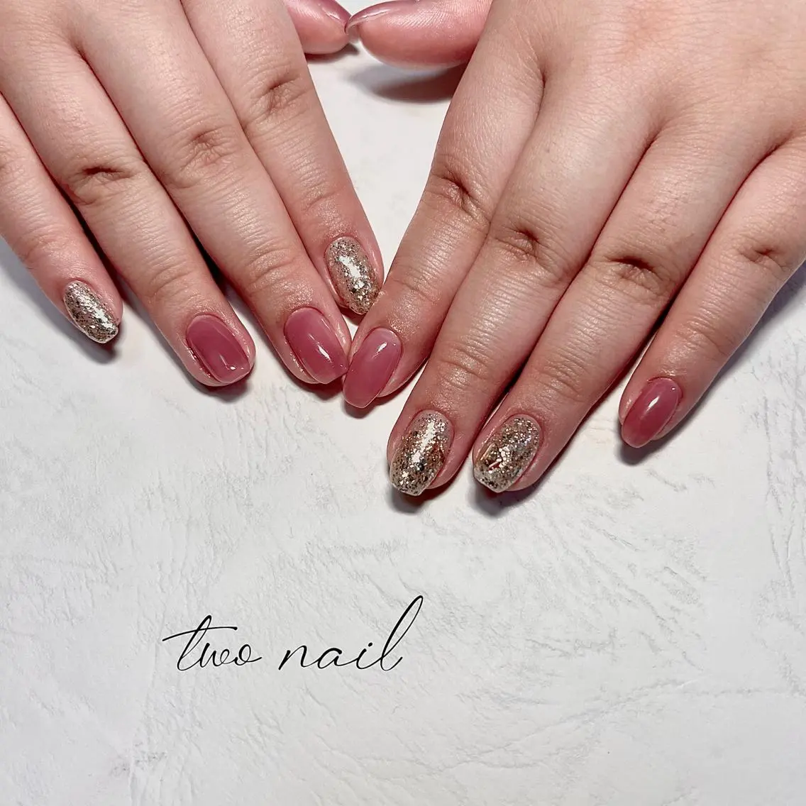 ネイル アートネイル フットネイル ハート ニュアンスネイル ホワイト two nailのネイルデザイン