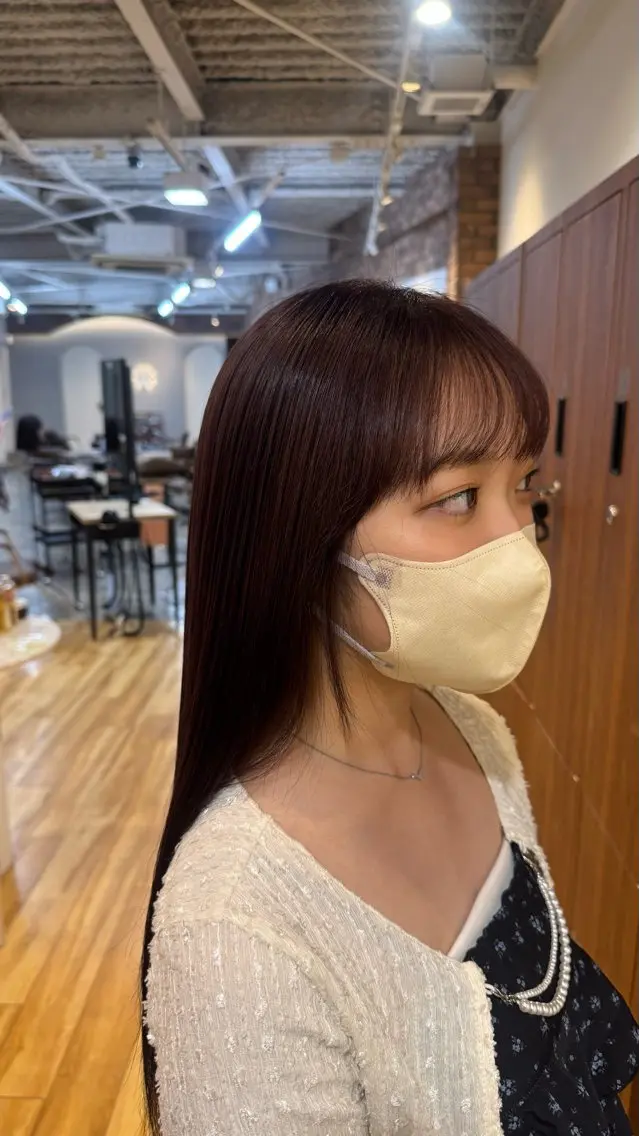 ロング カラー ラベンダーカラー ヘアカラー 新田 しずくのヘアスタイル