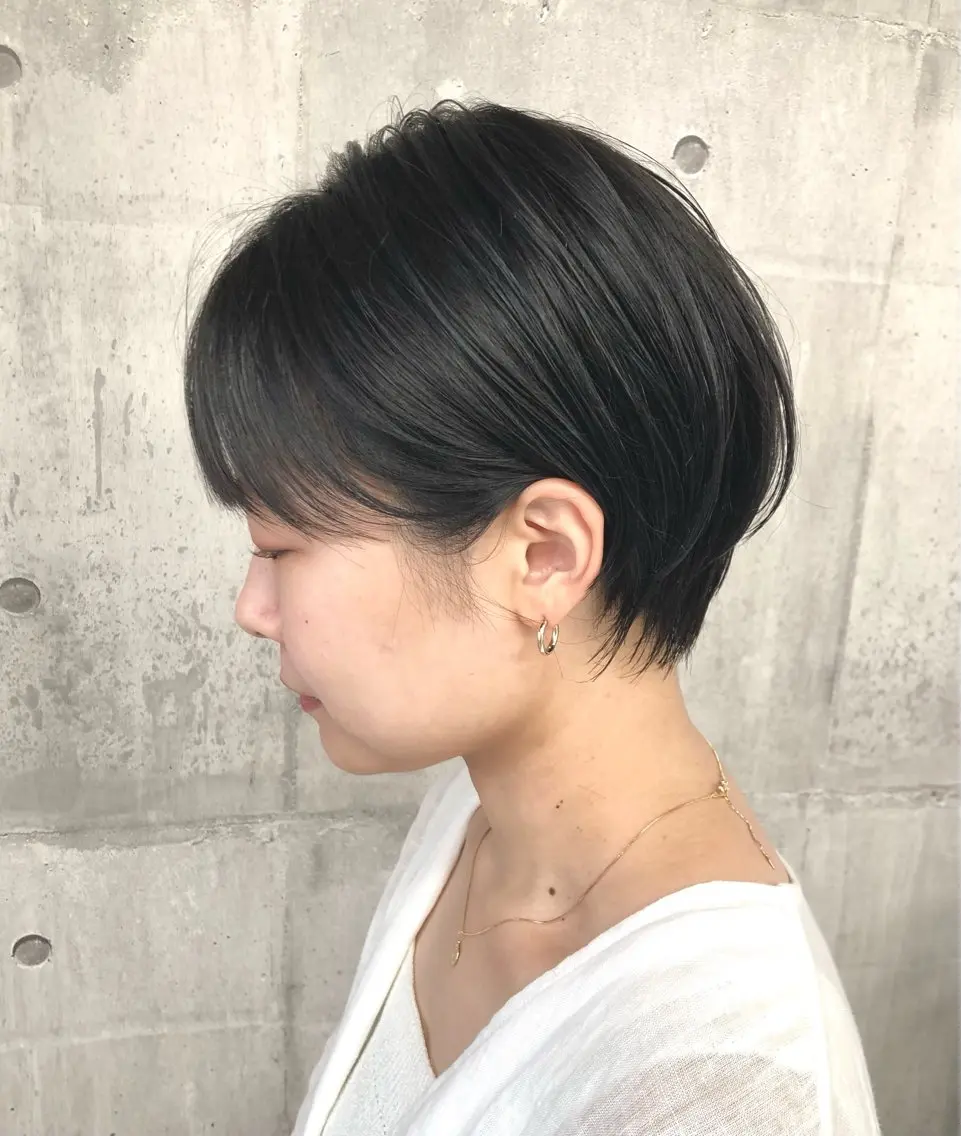ショート カラー グレージュ アイスグレージュ ショートヘア ショート、韓国メンズ ヘアのかつらぎのヘアスタイル