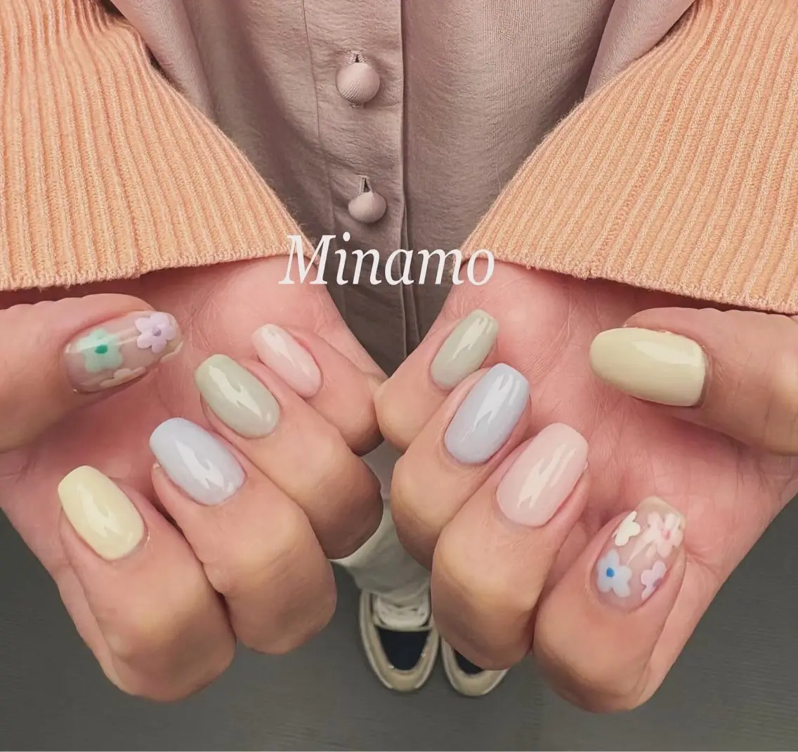 ネイル ハンドネイル Minamo 🩵のネイルデザイン