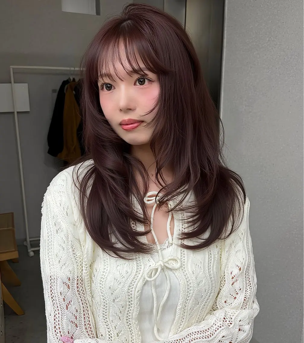 セミロング 髪質改善 似合わせカット カット ヘアカラー トリートメント レイヤー/髪質改善 /Senne竹下のヘアスタイル