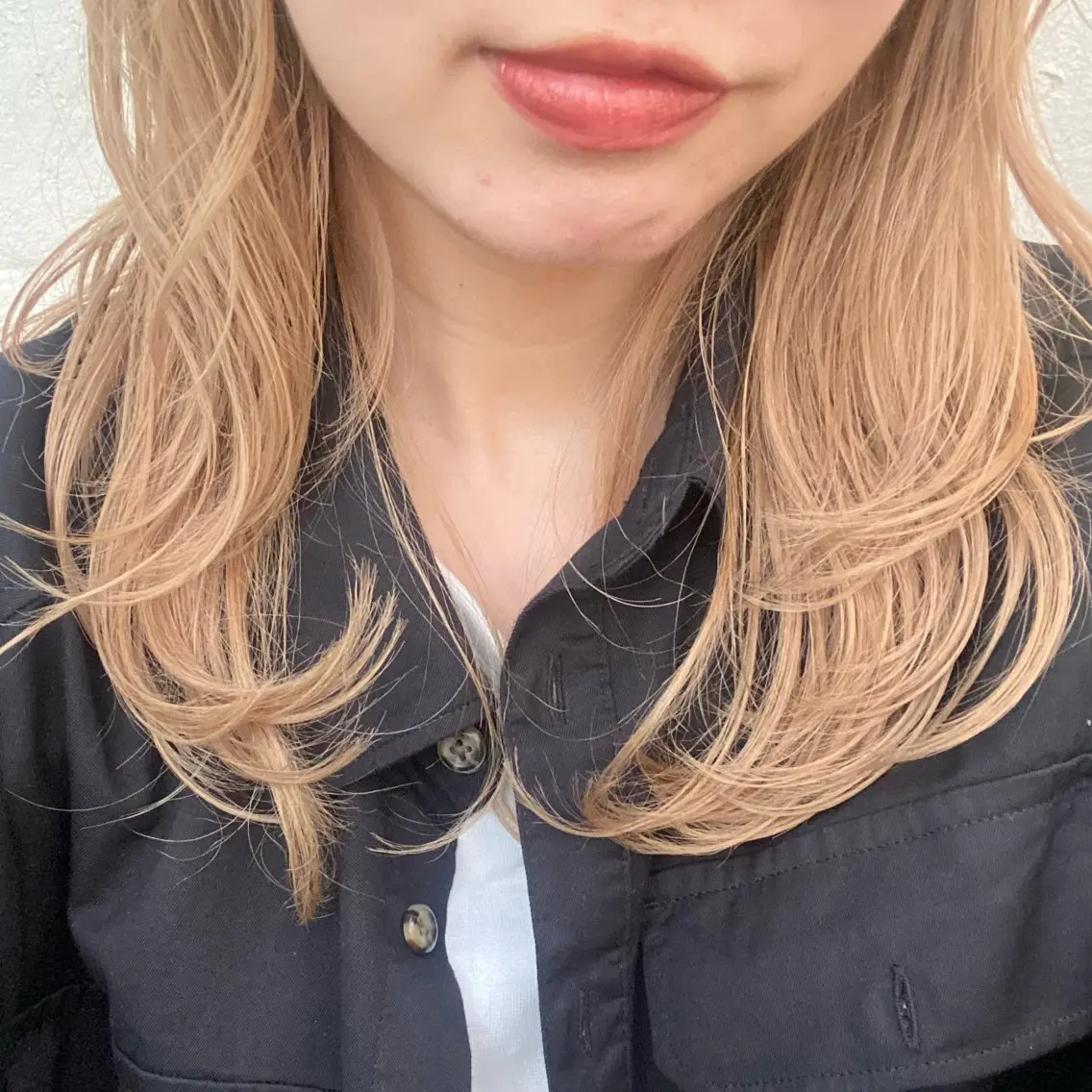 セミロング カラー ヘアカラー トリートメント ベージュ/アレンジ /横浜/杉本千夏のヘアスタイル