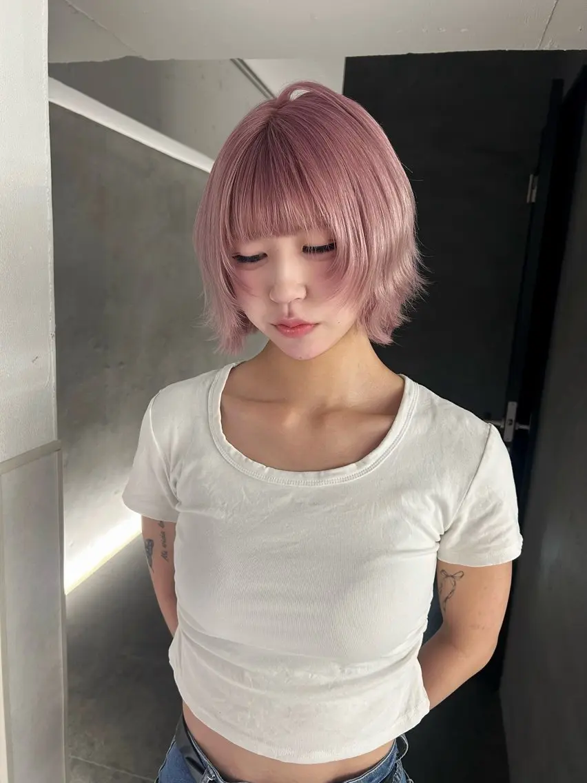 カラー ヘアカラー Akari🧬レイヤ ー/ハイトーン/天神のヘアスタイル
