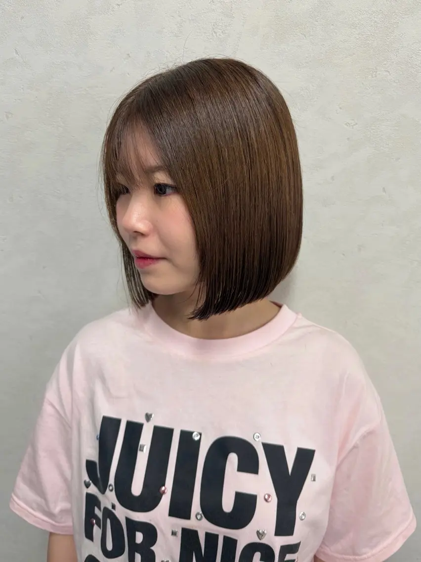 ミディアム ボブ／ストレート🎀 harukaのヘアスタイル
