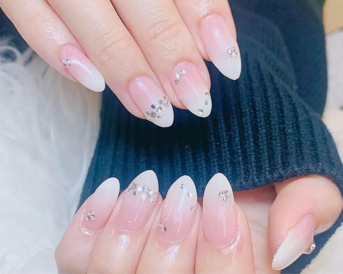 ネイル チークネイル 長さ出し フットネイル 韓国ネイル マグネットネイル ハンドネイル ハンドケア AN NAIL _HOAのネイルデザイン