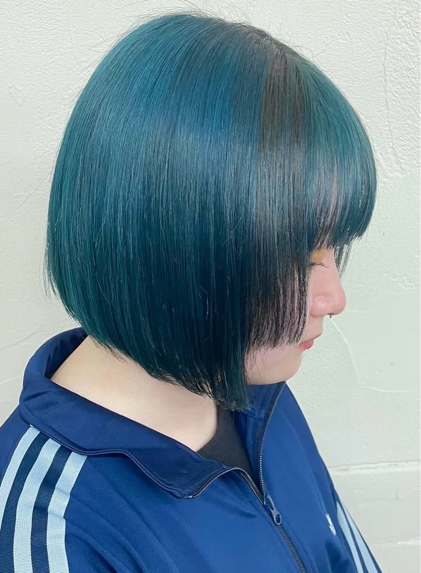 カラー ブルーカラー 透明感カラー ヘアカラー nico麻生 加賀谷 すみれのヘアスタイル