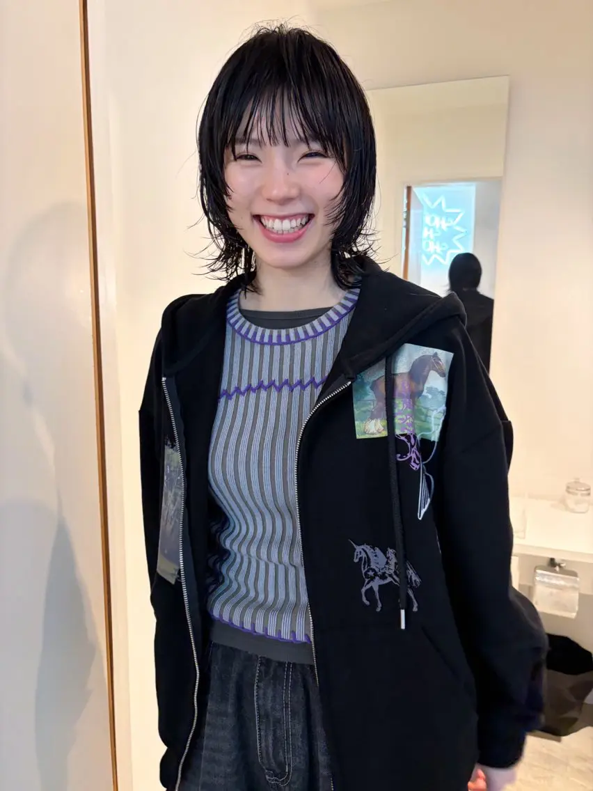 ミディアム カット Luca🟠 透明感カラーのヘアスタイル