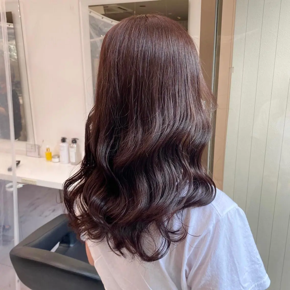 セミロング カラー パーマ ヘアアレンジ メンズ キッズ ネイル マツエク・マツパ 上品＆韓国風 🥀海心🥀のヘアスタイル