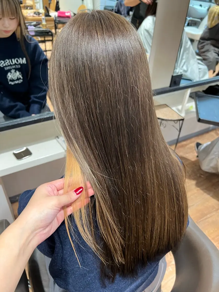 カラー ベージュカラー グレージュ ヘアカラー トリートメント インナーカラー♡ Nanakoのヘアスタイル
