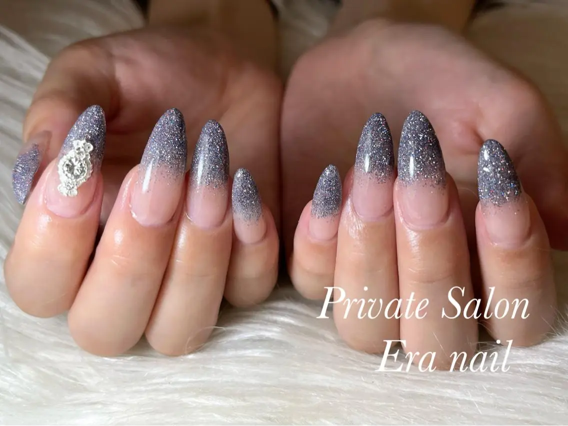 ネイル フラッシュネイル グラデーション スカルプネイル Era nailのネイルデザイン