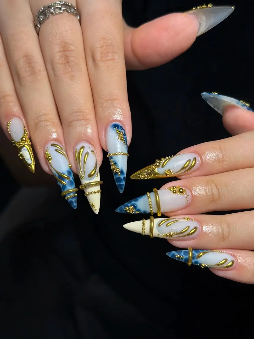 ネイル 韓国ネイル マグネットネイル シンプルネイル 夏ネイル ハンドネイル CoMo Nailのネイルデザイン