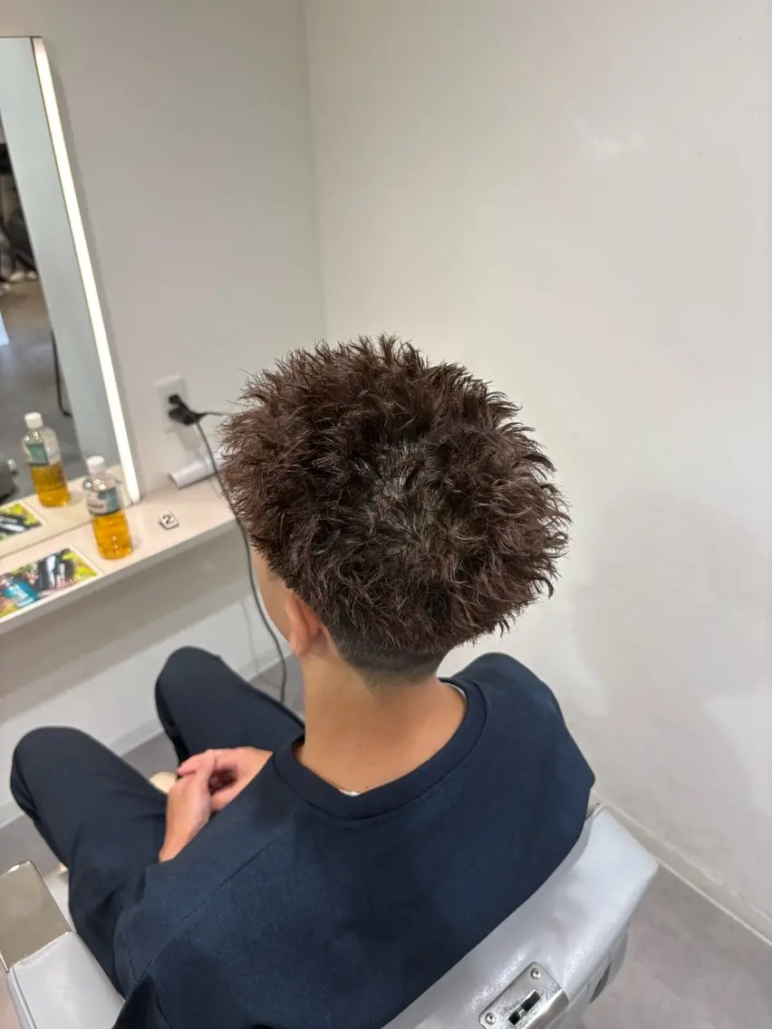 ショート メンズ メンズパーマ カット パーマ 深澤 知樹のヘアスタイル