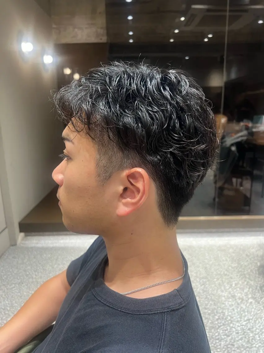 メンズ カット パーマ 脇山 真生のヘアスタイル