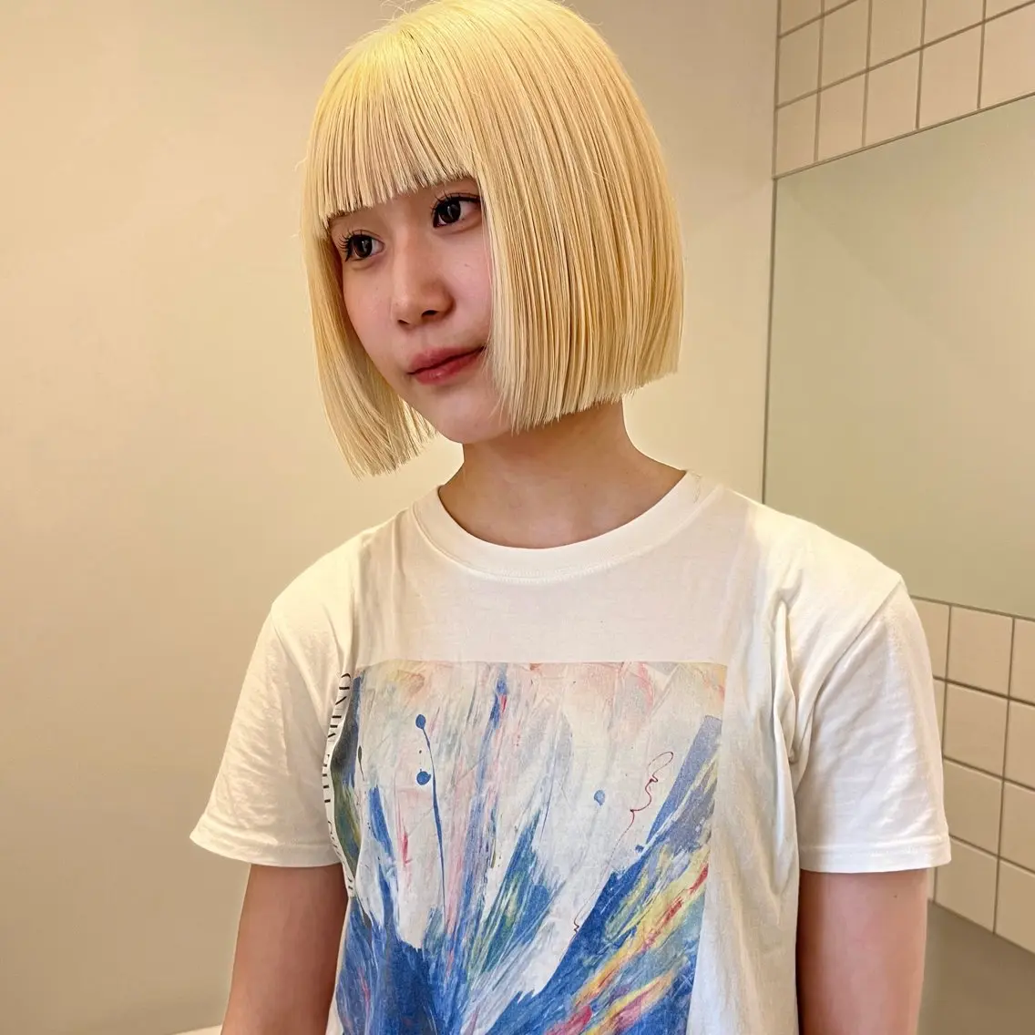 ミディアム ヘアカラー トリートメント 舟橋耀/ブリーチカラ ー/レイヤーカットのヘアスタイル