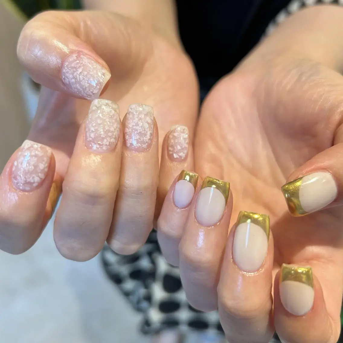 ネイル オーロラネイル ジェルネイル 氷ネイル・うるうるネイル 韓国ネイル ミラーネイル ハンドネイル nails TOKYOのネイルデザイン
