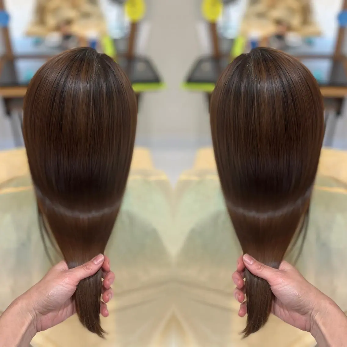 ロング カット ヘアカラー トリートメント 堀口 彩佳のヘアスタイル