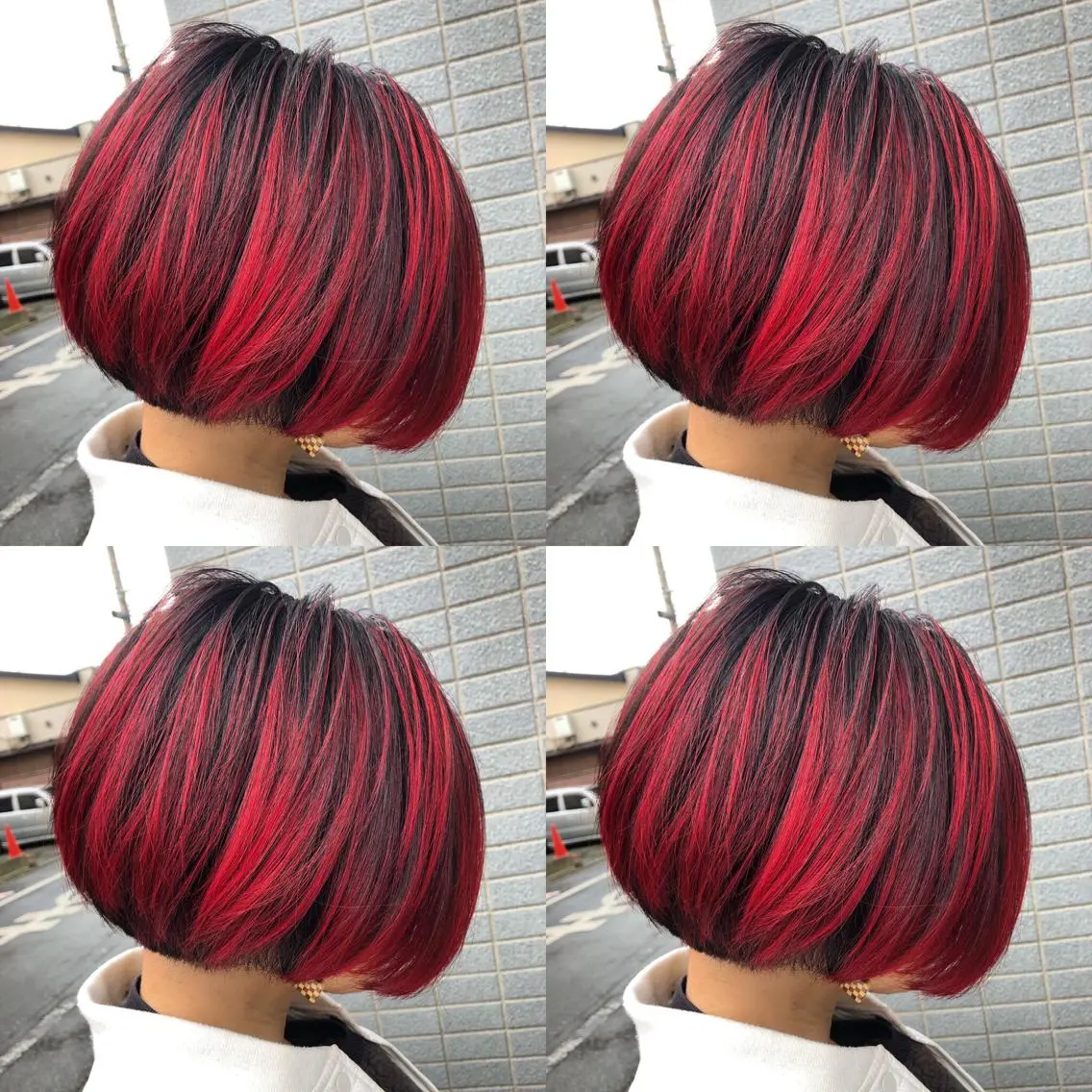 ショート カラー バレイヤージュ レイヤーカット 似合わせ レイヤー須川のヘアスタイル