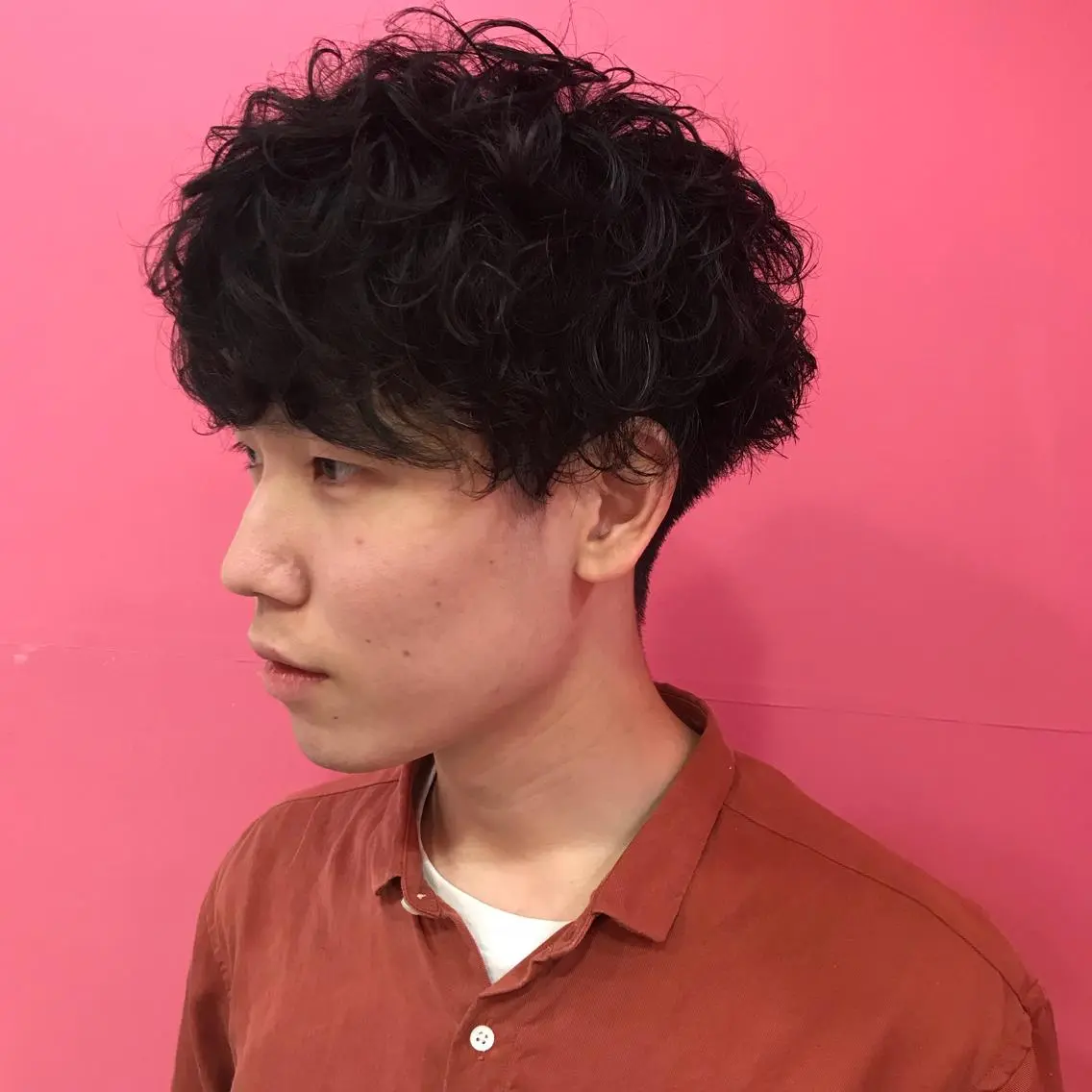 ショート パーマ メンズ マッシュ メンズパーマ カット Vir by browのヘアスタイル