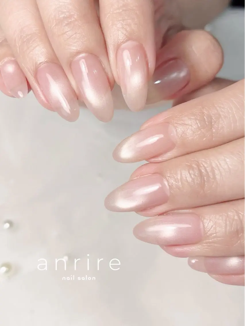 ネイル マグネットネイル シンプルネイル 春ネイル ハンドネイル nailsalon anrireのネイルデザイン