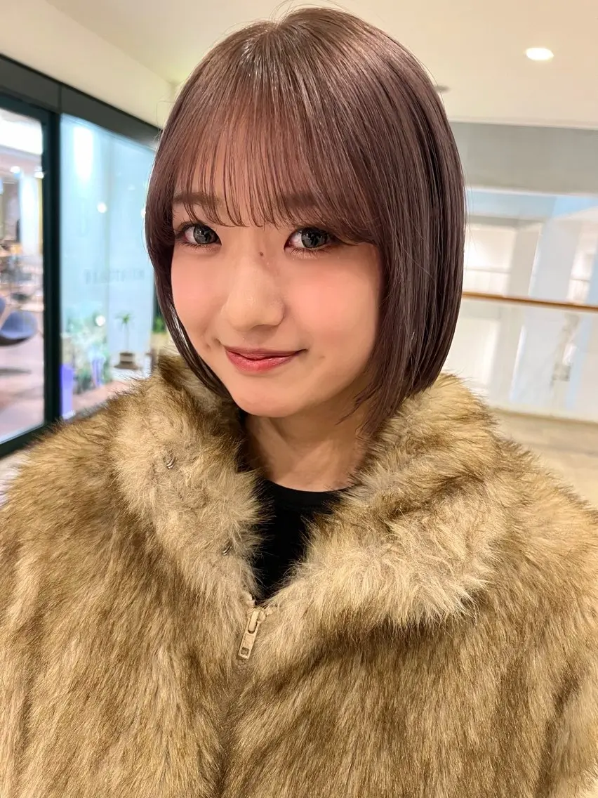 ミディアム カラー ボブ カット 大石 康太のヘアスタイル