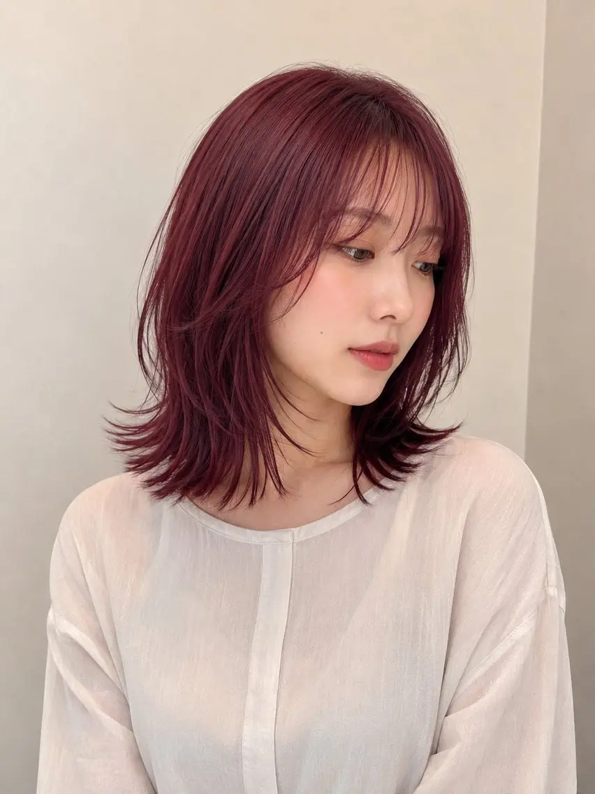 ミディアム カラー ヘアカラー 岩崎 裕司のヘアスタイル