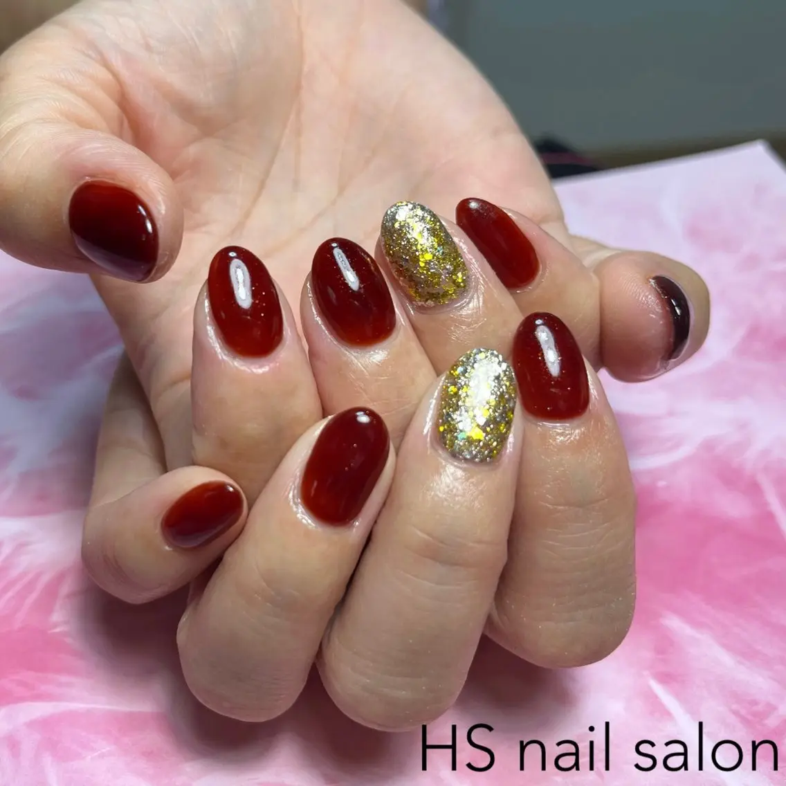 ミディアム ハンドネイル hs nail salonのネイルデザイン
