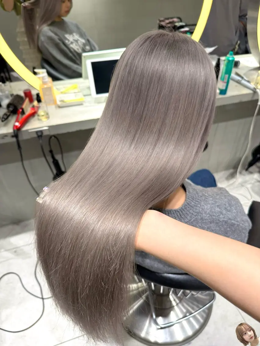 ロング ヘアカラー トリートメント ハルナ / 韓国ヘア♪のヘアスタイル