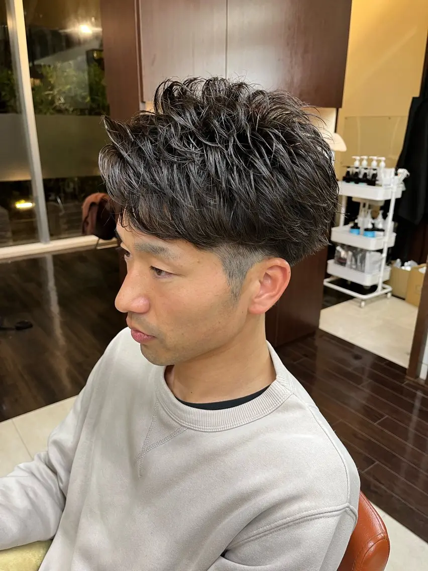 ショート メンズ メンズパーマ 刈り上げ 🧊メンズ特化🧊 高木航希のヘアスタイル