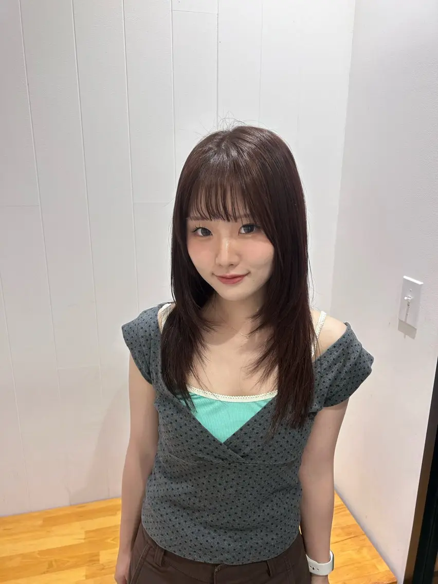 セミロング カラー カット ヘアカラー トリートメント ブリーチなしWカラー ／レイヤー🎀マリノのヘアスタイル